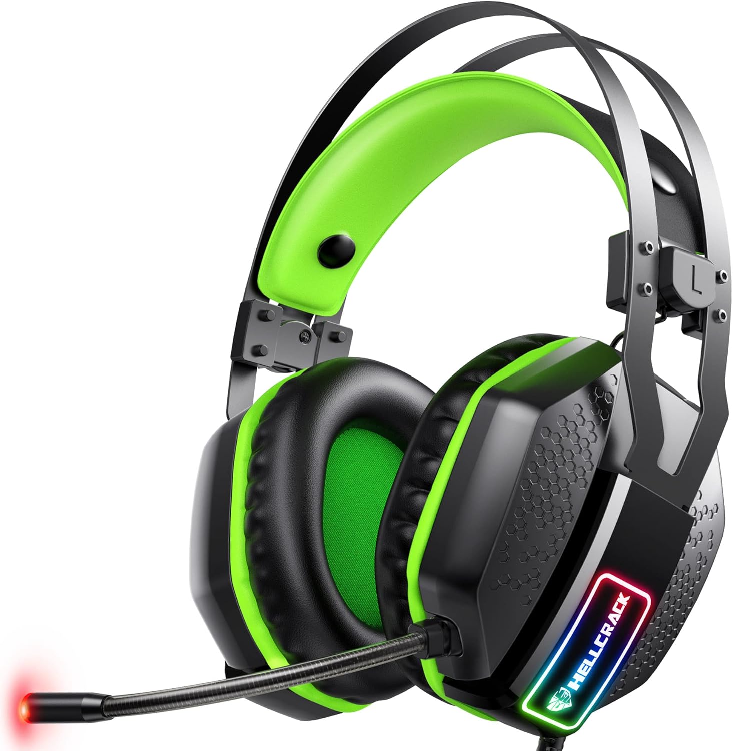 Mifanstech V-10 Gaming Headset for Xbox One PS4 PS5 PC with 7.1 Surround Sound and 50mm Drivers, Over Ear 3.5mm Stereo Wired Headphones with Noise Cancelling Mic for Laptop Mac